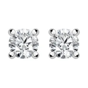 18ct White Gold 0.30ct Diamond Solitaire Brilliant Cut Stud Earrings