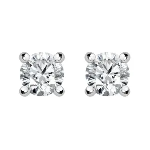 18ct White Gold 0.30ct Diamond Solitaire Stud Earrings