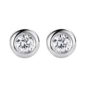 18ct White Gold 0.50ct Diamond Solitaire Stud Earrings