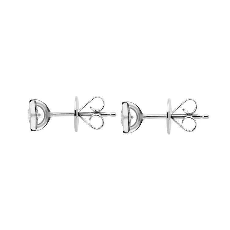 18ct White Gold 0.50ct Diamond Solitaire Stud Earrings