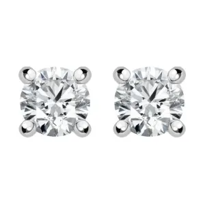 18ct White Gold 0.61ct Diamond Solitaire Stud Earrings