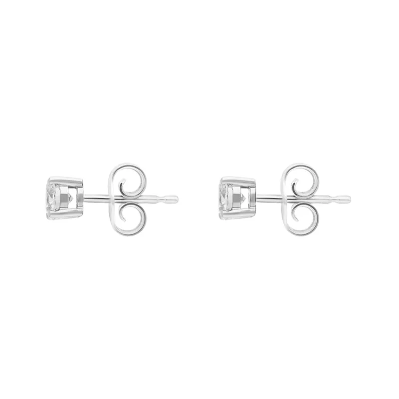 18ct White Gold 0.80ct Diamond Solitaire Brilliant Cut Stud Earrings
