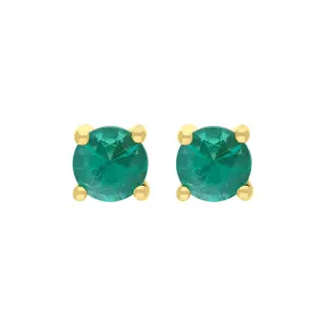 18ct Yellow Gold Round Solitaire Stud Earrings