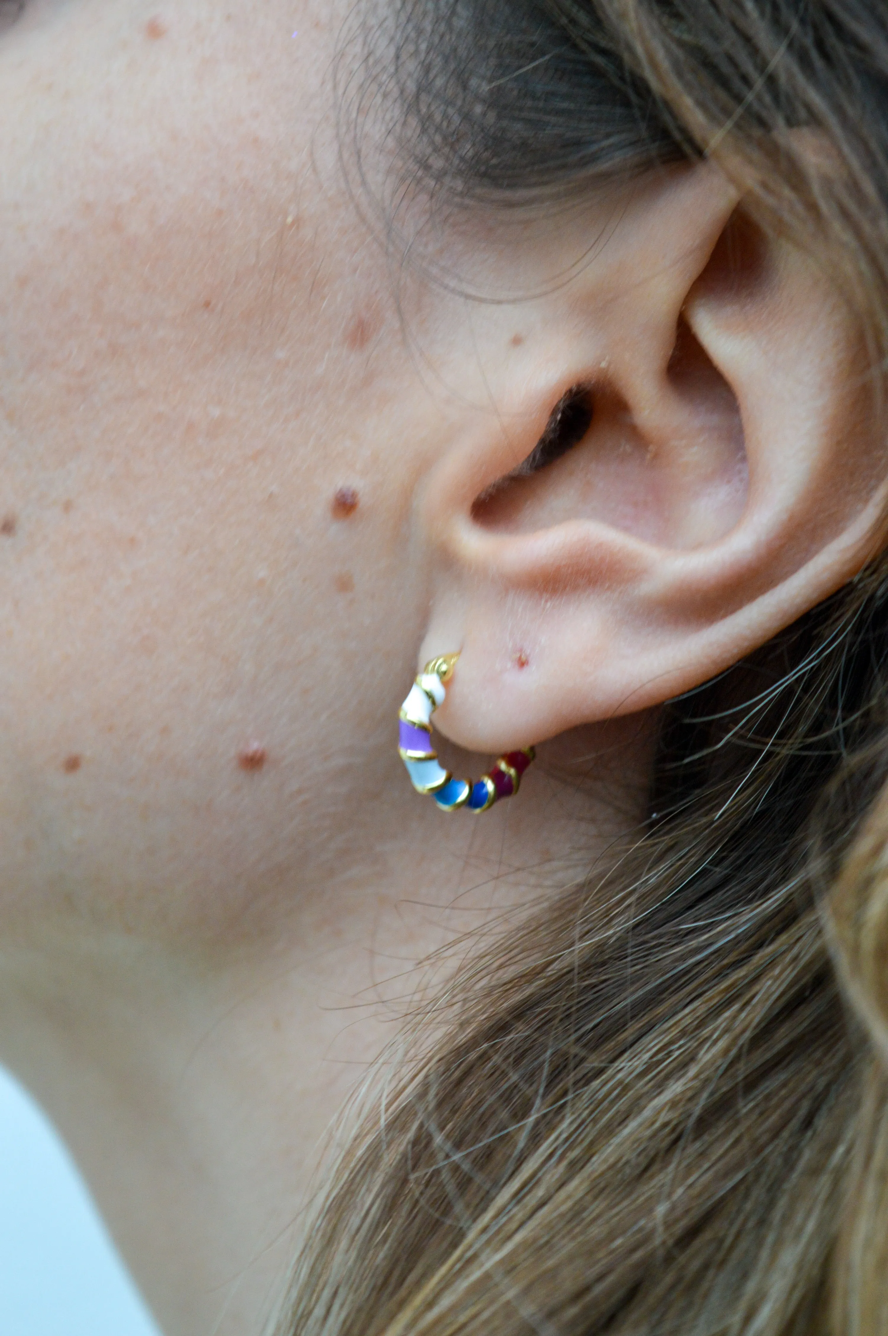 Anna   Nina Holographic Hoop Earrings
