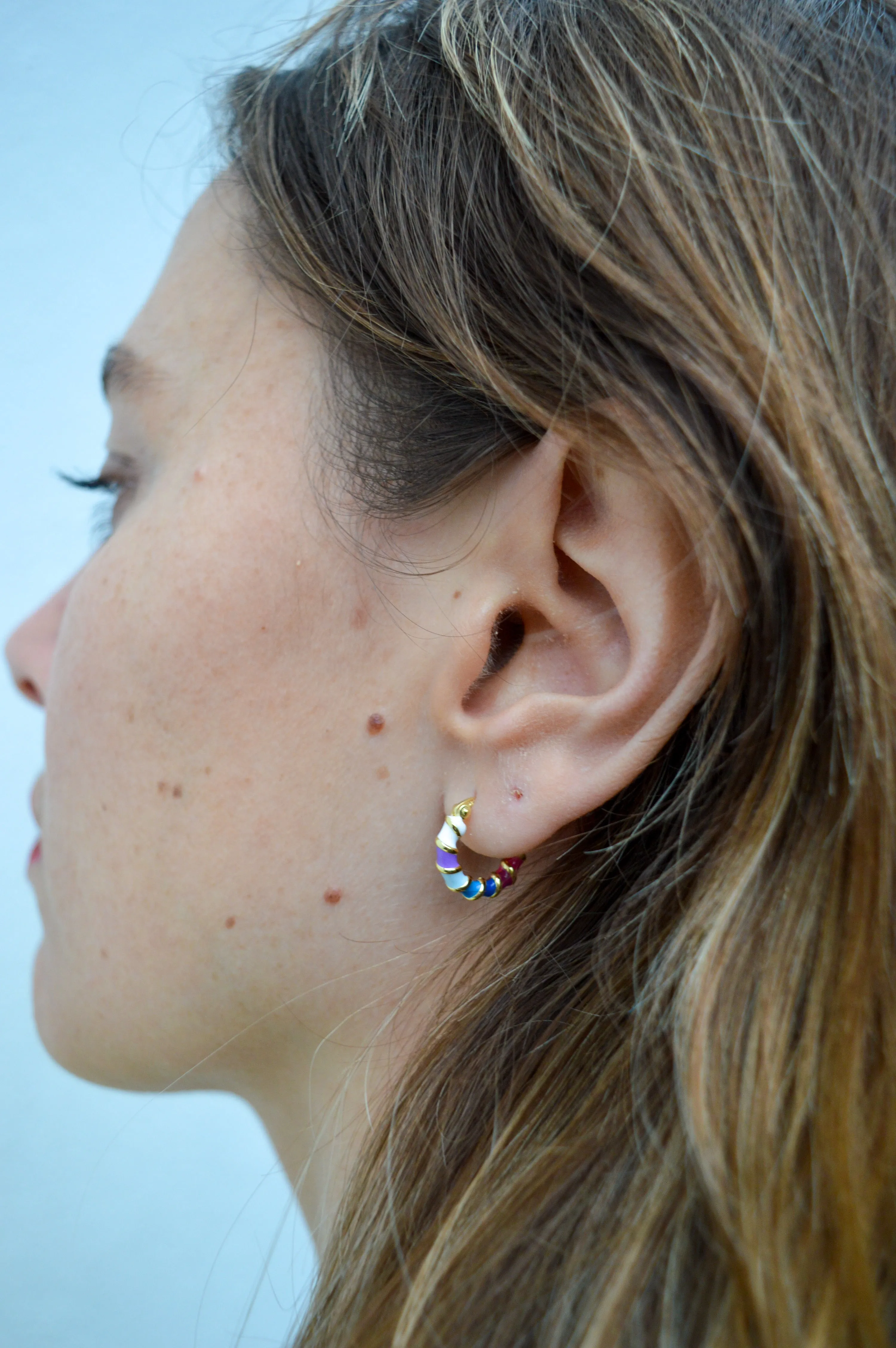 Anna   Nina Holographic Hoop Earrings