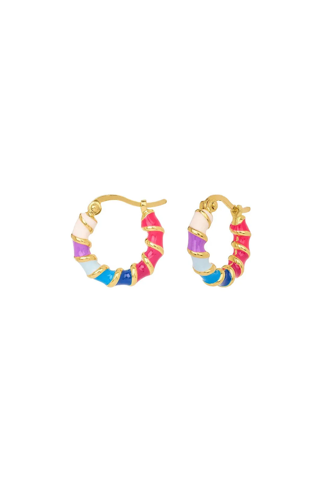 Anna   Nina Holographic Hoop Earrings