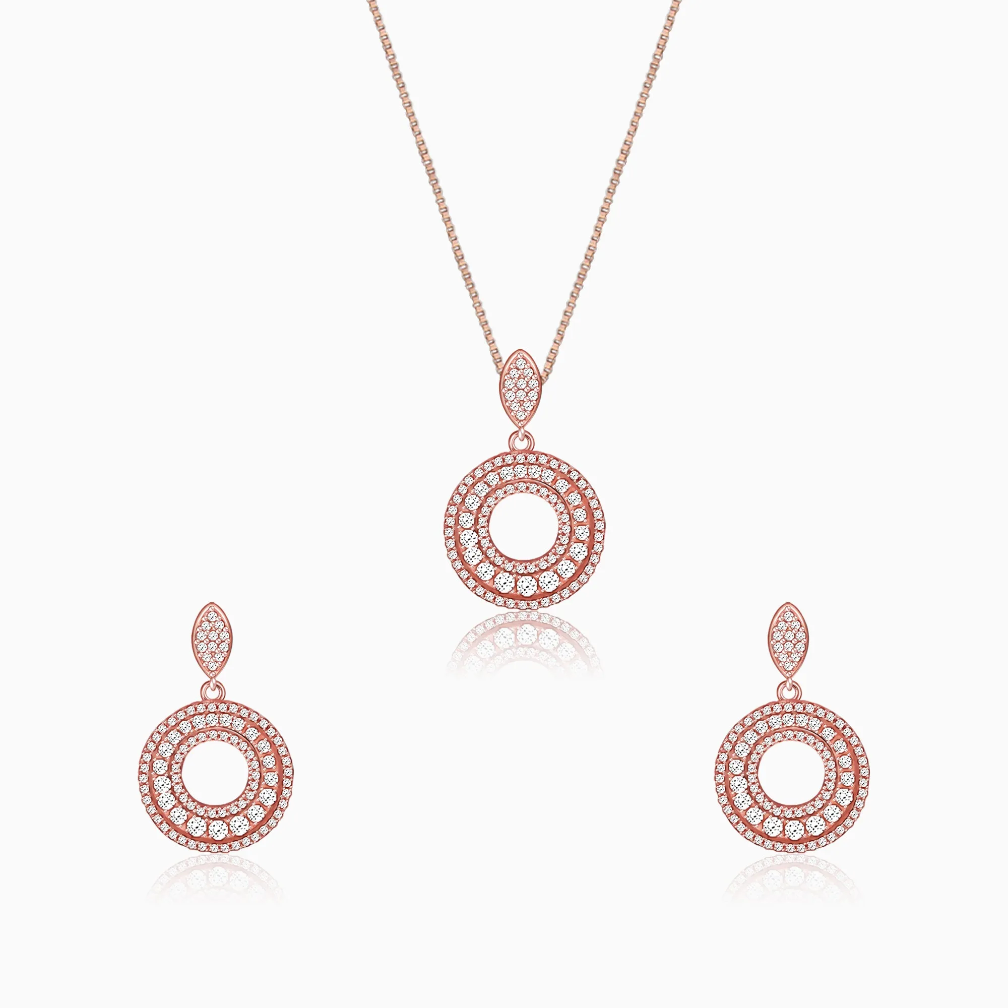 Anushka Sharma Classic Rose Gold Set with Box Chain Giva