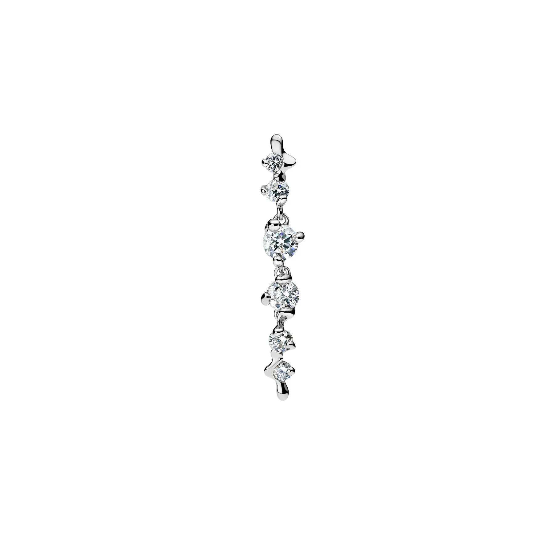 Arctic Medium Silver Earring w. Zirconia