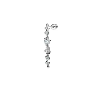 Arctic Medium Silver Earring w. Zirconia