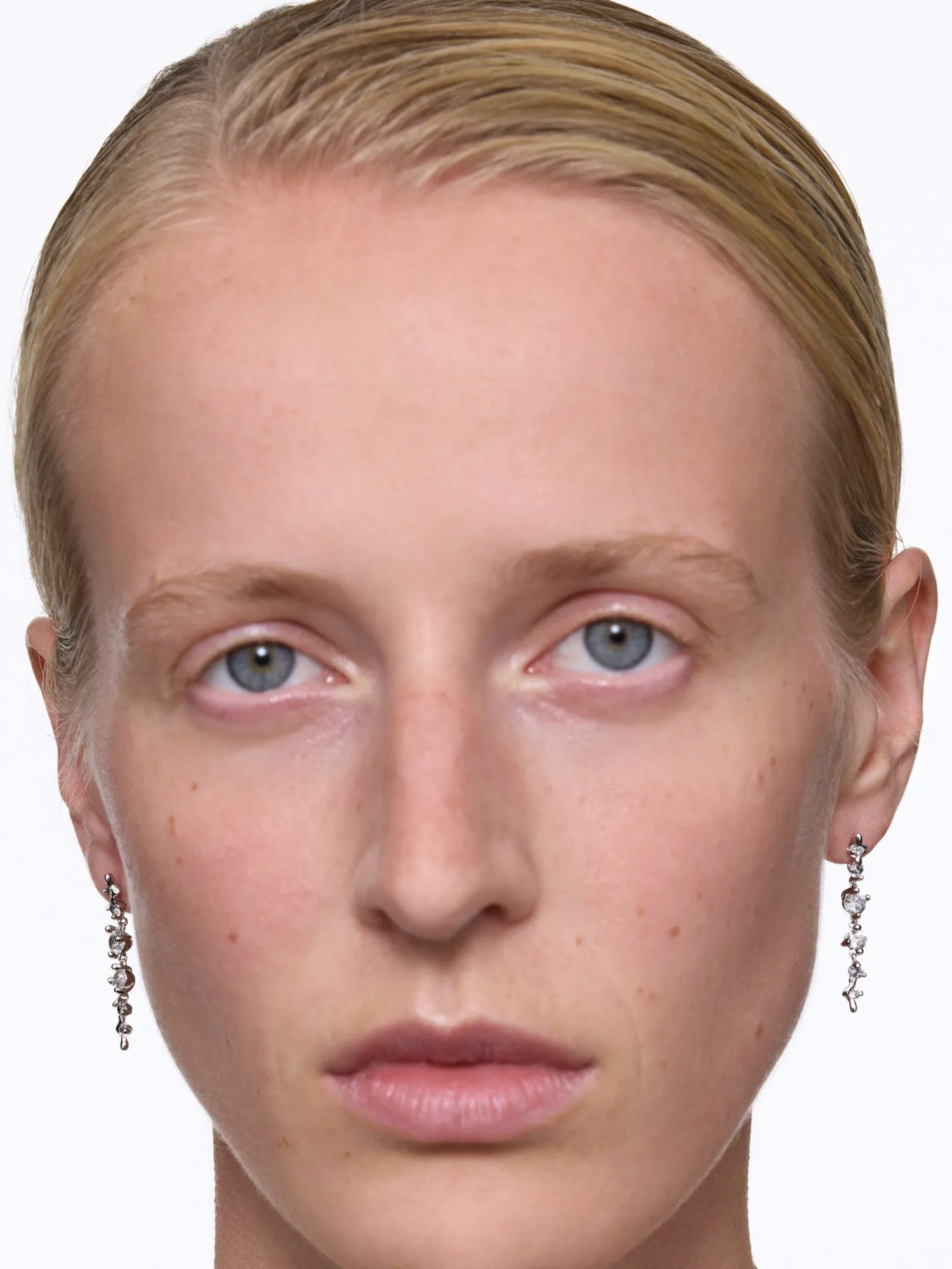 Arctic Medium Silver Earring w. Zirconia