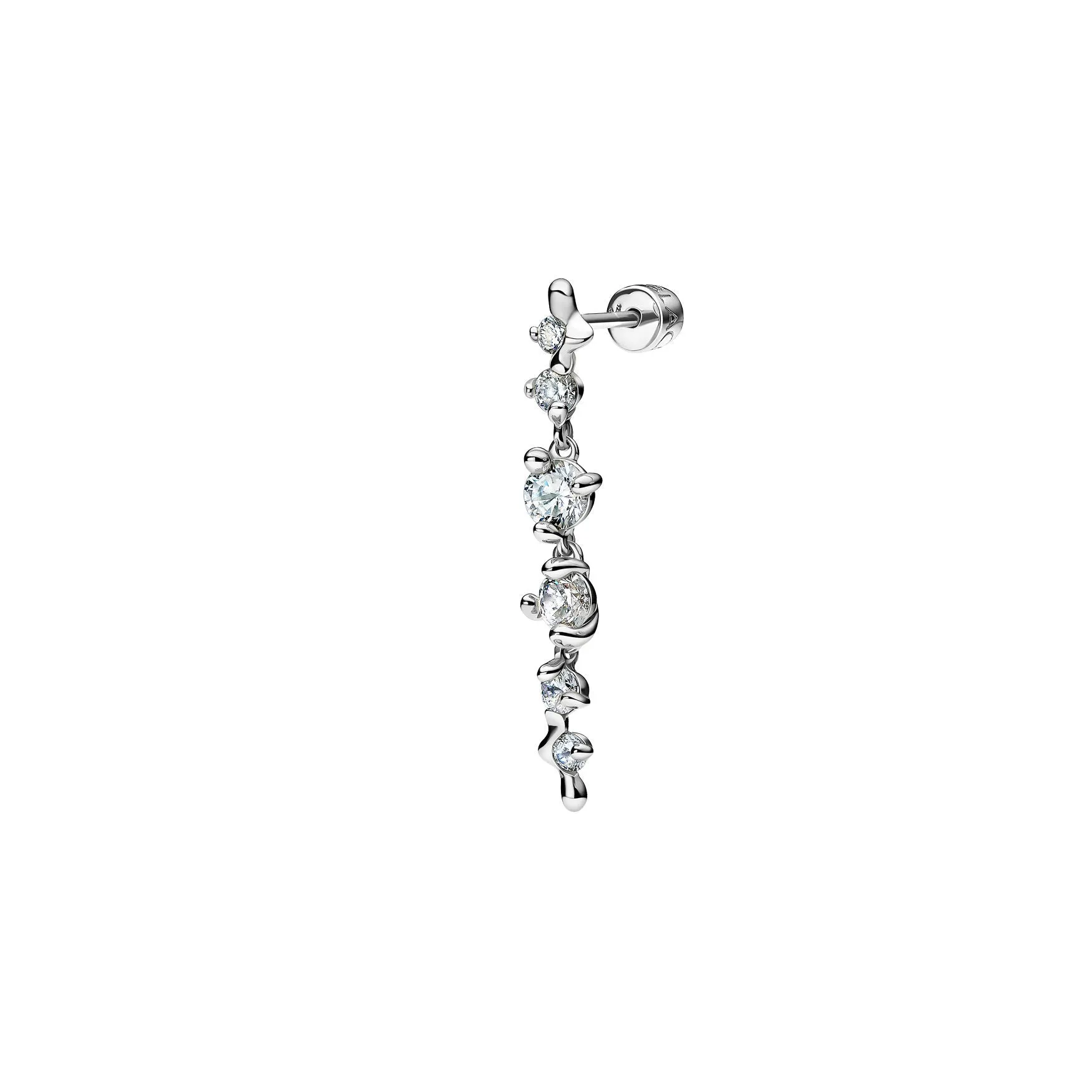 Arctic Medium Silver Earring w. Zirconia