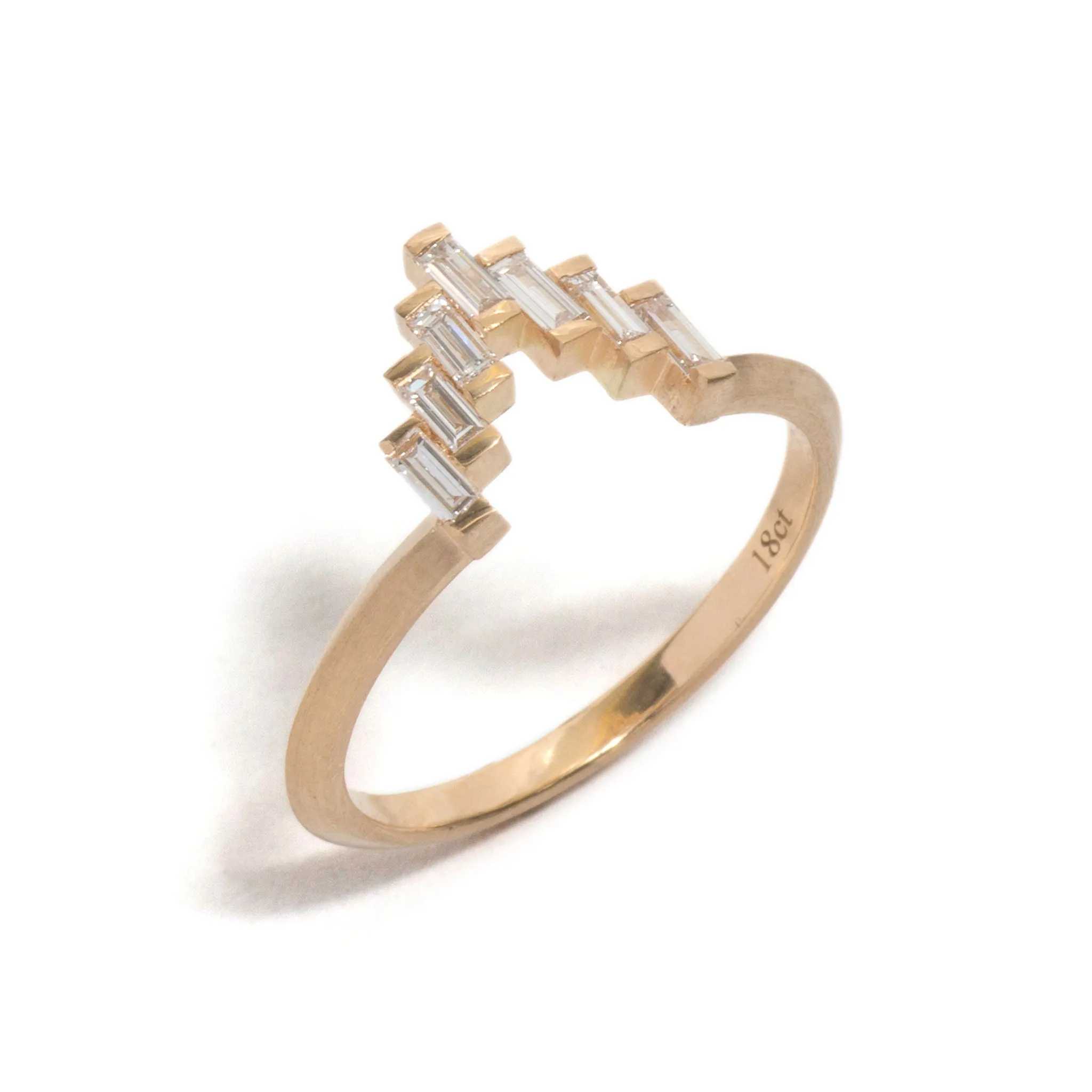 Baguette Diamond Skyline Ring Pieces of Eight