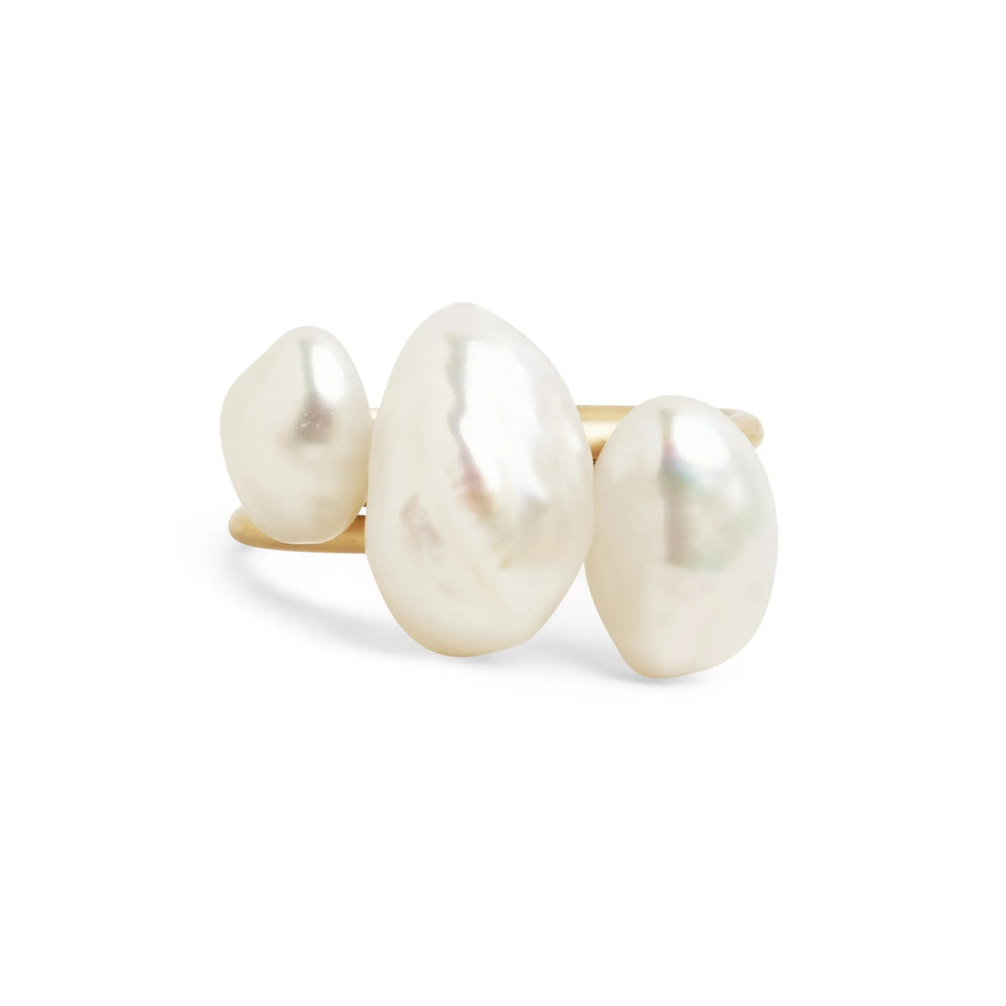 Baroque Pearl Gold Stacking Ring Pieces of Eight