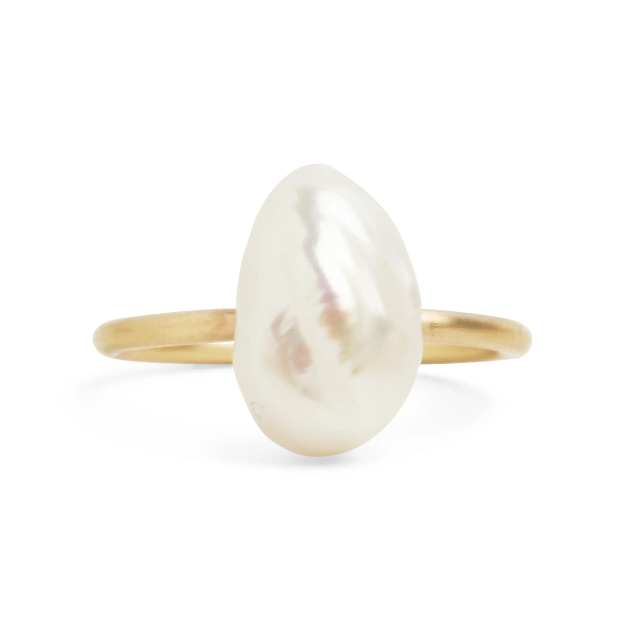Baroque Pearl Gold Stacking Ring Pieces of Eight