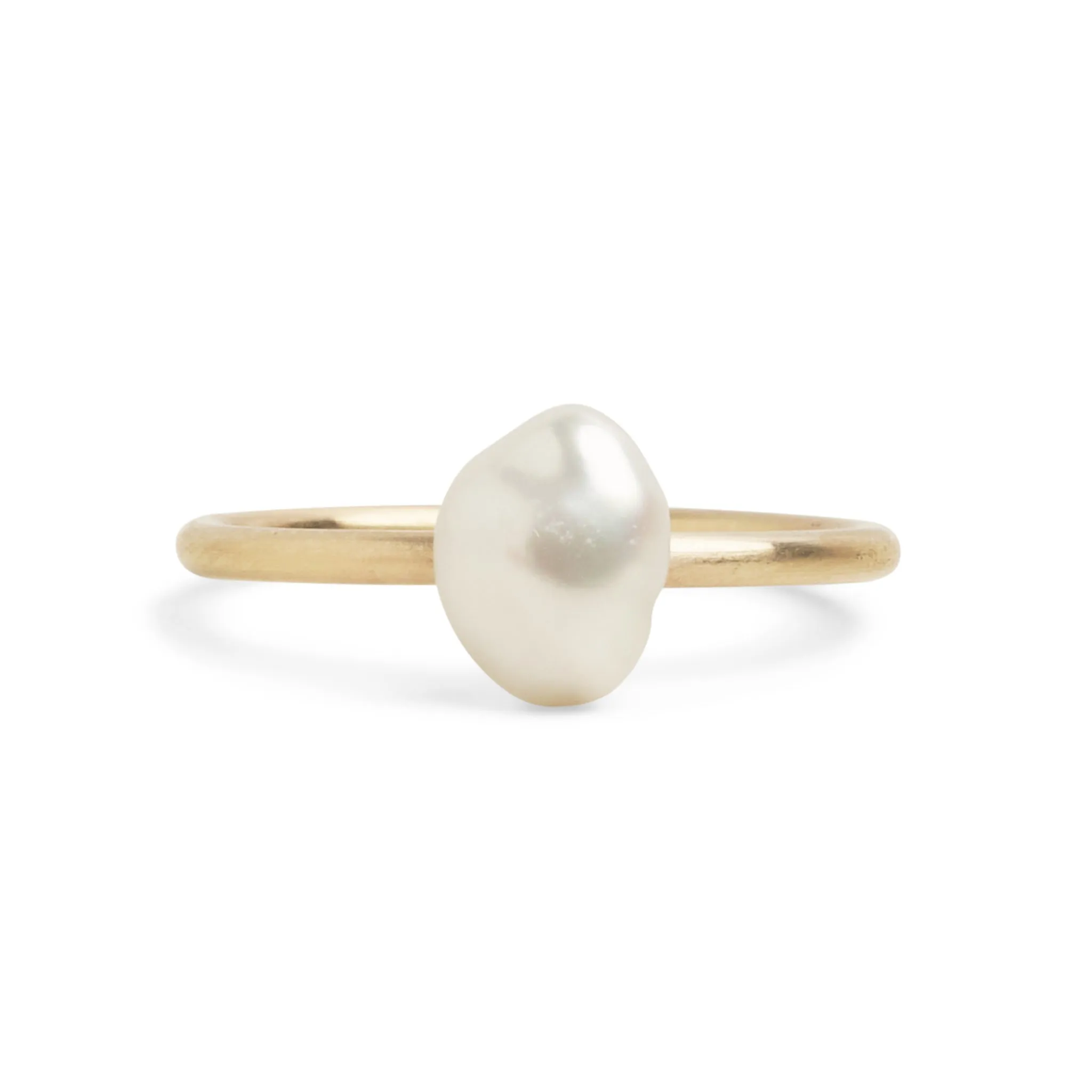Baroque Pearl Gold Stacking Ring Pieces of Eight
