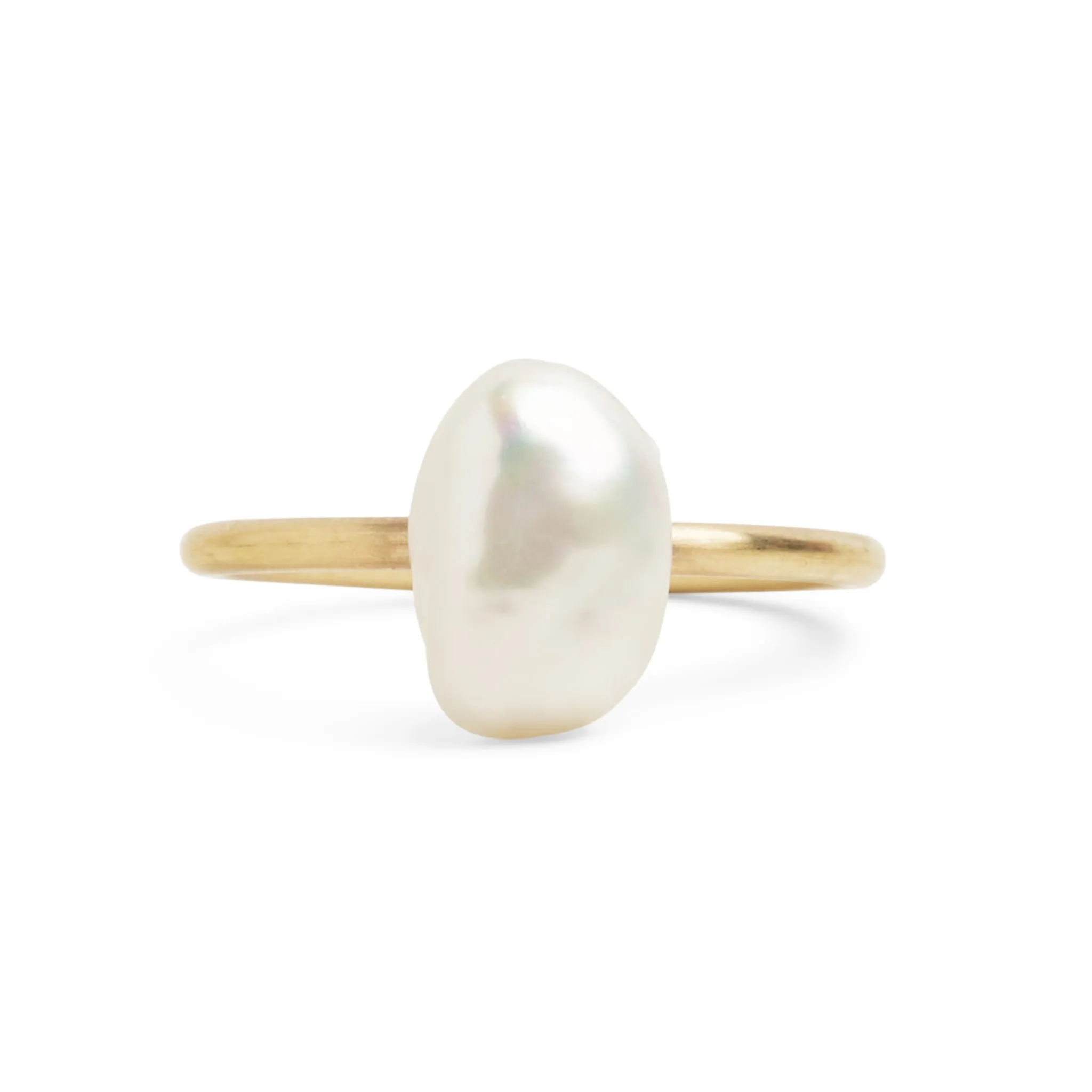 Baroque Pearl Gold Stacking Ring Pieces of Eight