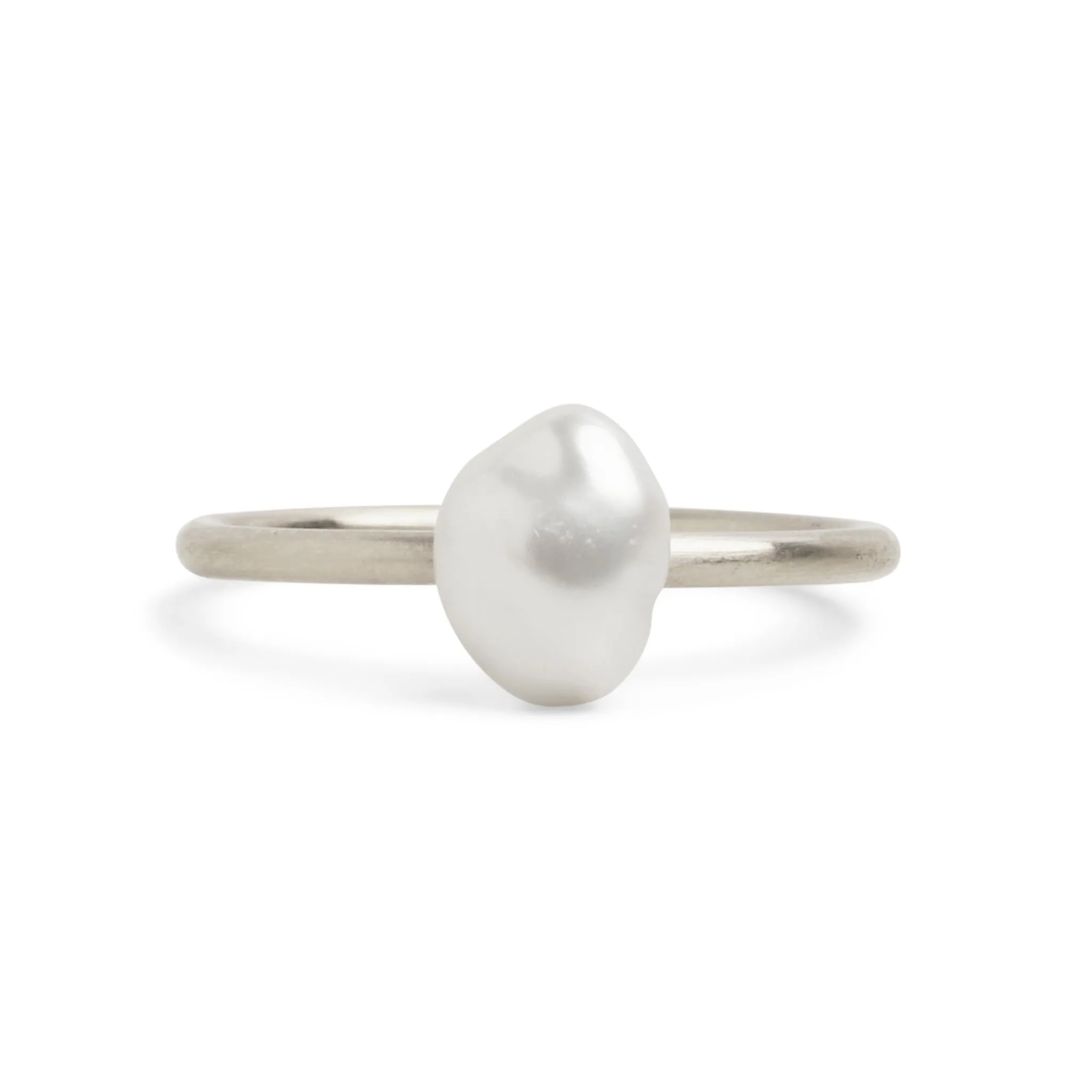 Baroque Pearl Silver Stacking Ring Pieces of Eight