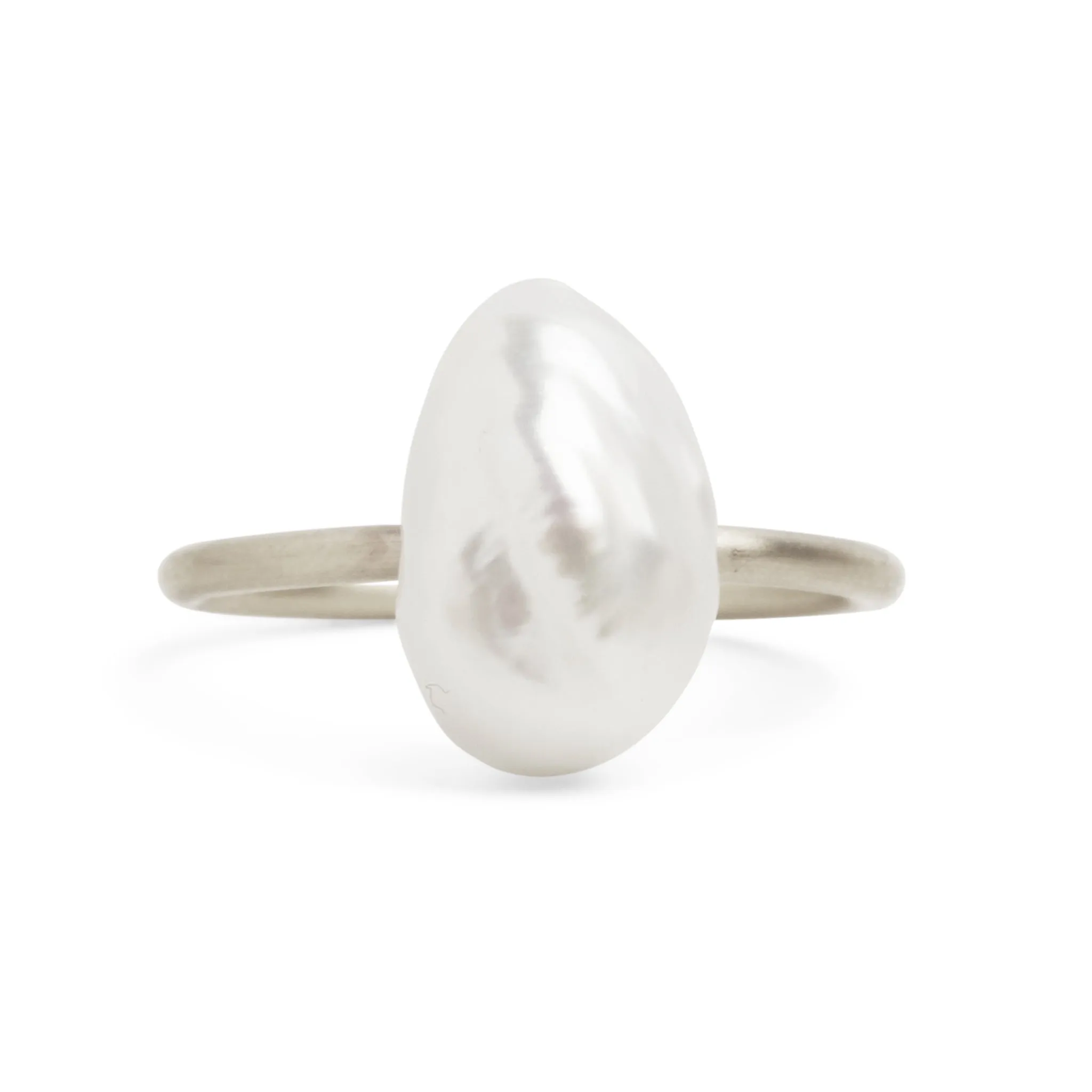 Baroque Pearl Silver Stacking Ring Pieces of Eight