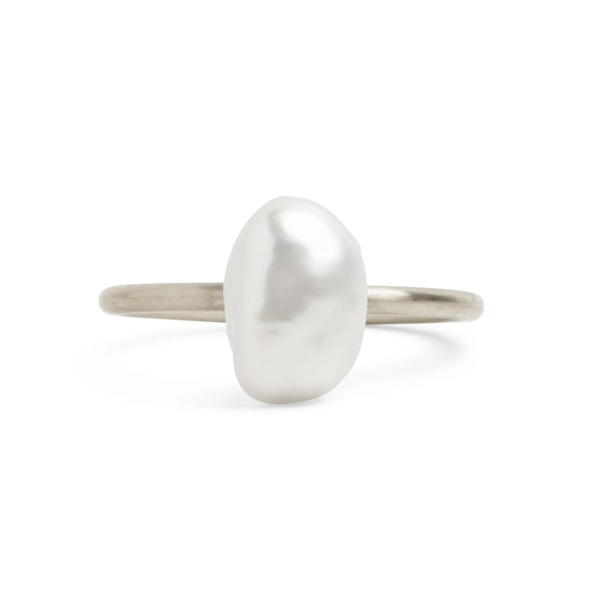 Baroque Pearl Silver Stacking Ring Pieces of Eight