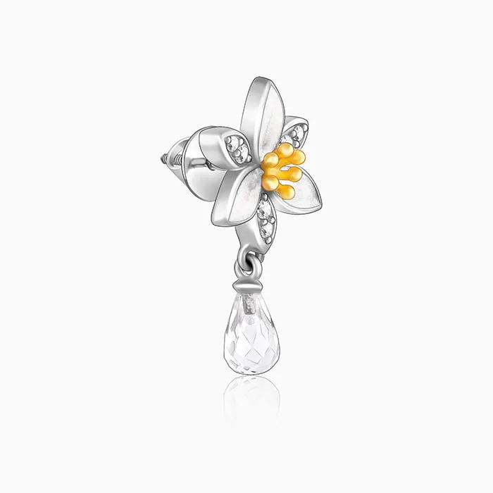 Bhumi Silver Trillium Drop Earrings Giva