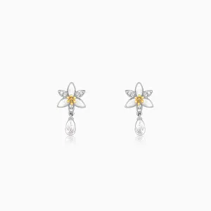 Bhumi Silver Trillium Drop Earrings Giva
