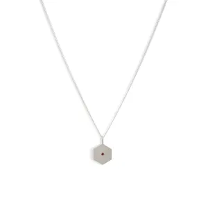 Birthstone Amulet Pendant Silver - Hexagon Pieces of Eight