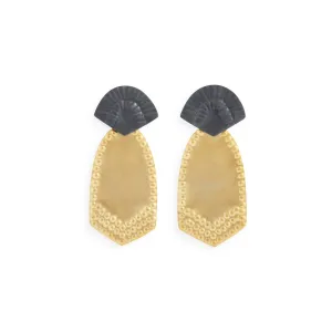 Black & Gold Lunette Earrings Pieces of Eight