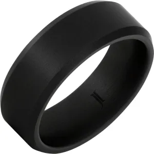 Black Diamond Ceramic Band with Military Sandblast Finish
