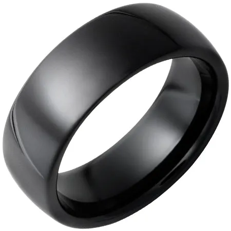 Black Diamond Ceramic Domed Band