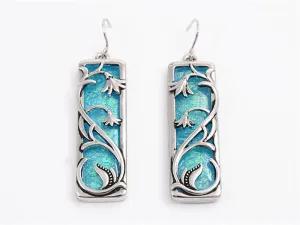 Blue Resin Flower Earrings - MSE1157