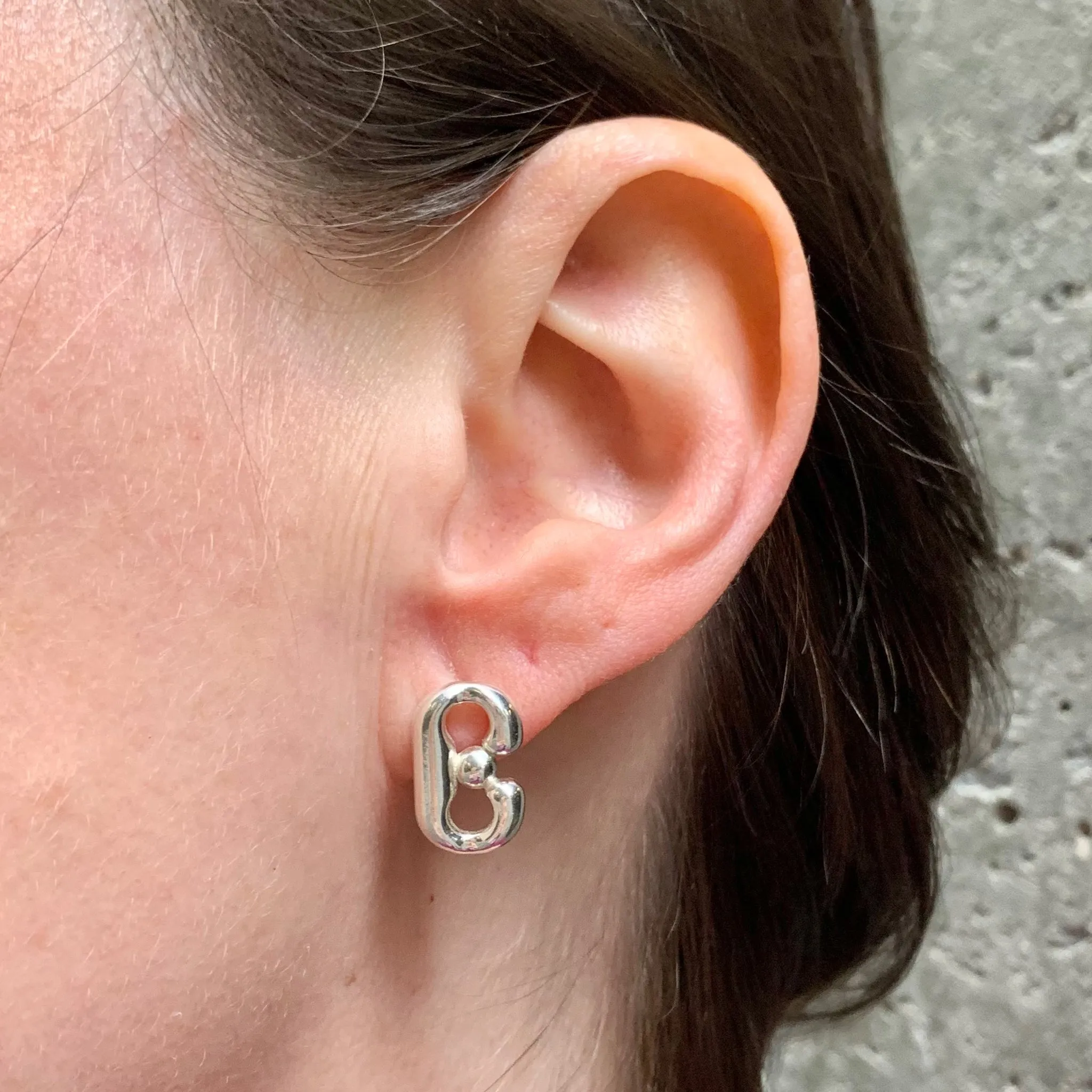 Bok Large Link Stud Earrings Pieces of Eight