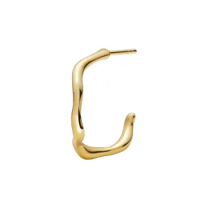 Branch Hoop 16 Gold Plated Earring