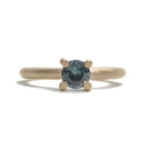 Brilliant Petite Sapphire Solitaire Ring Pieces of Eight
