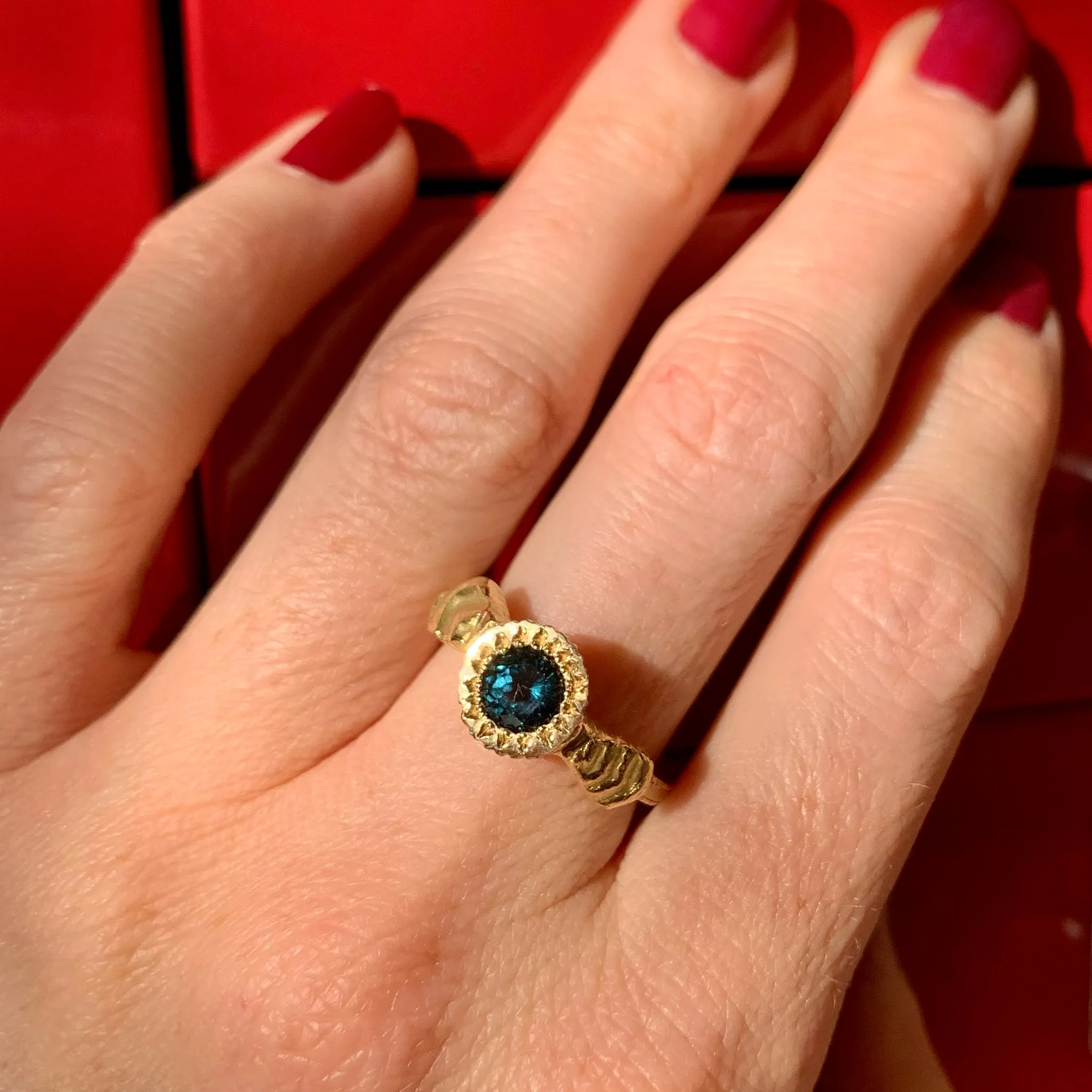 Cerulean Ceylon Ring Pieces of Eight