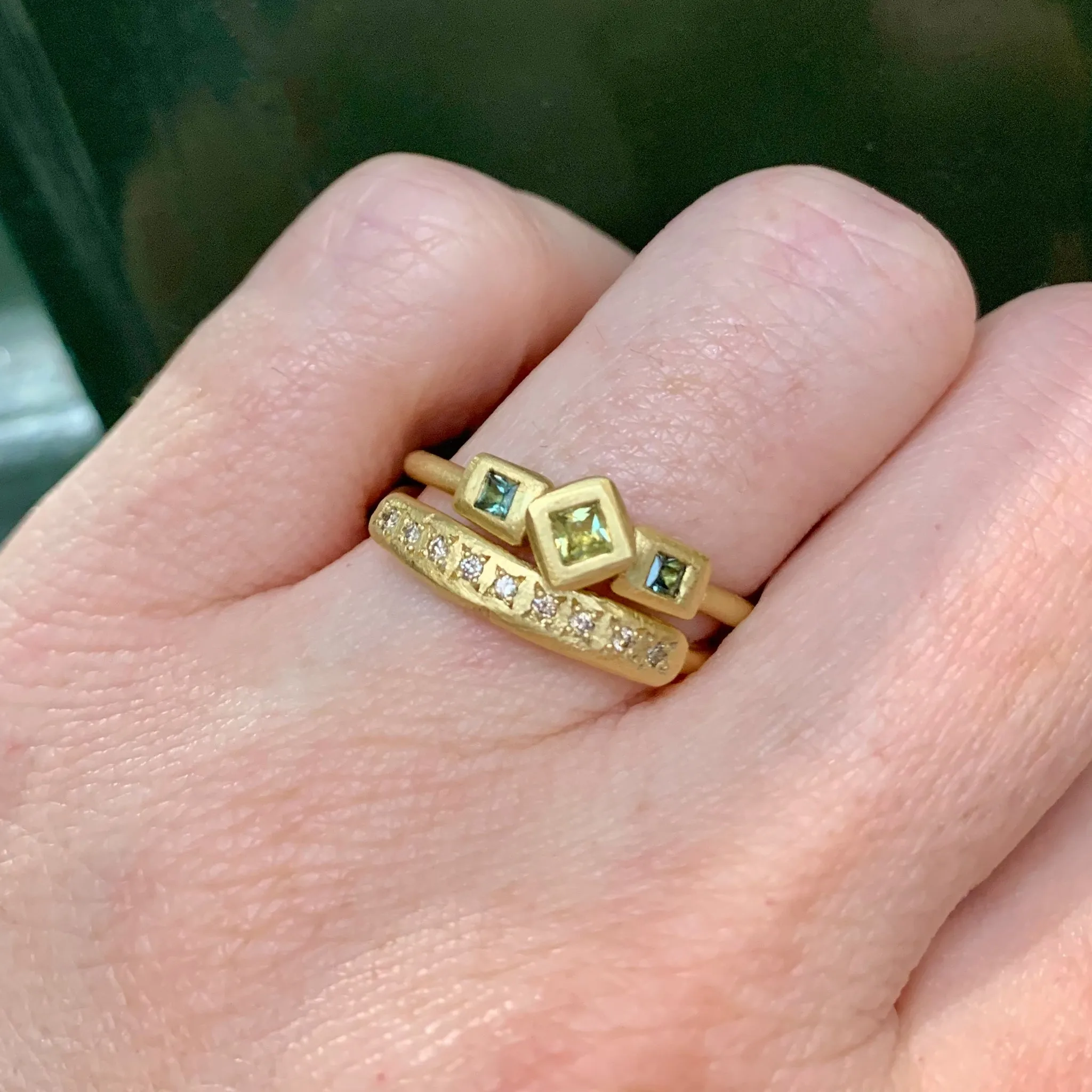 Champagne Diamond Ring Pieces of Eight