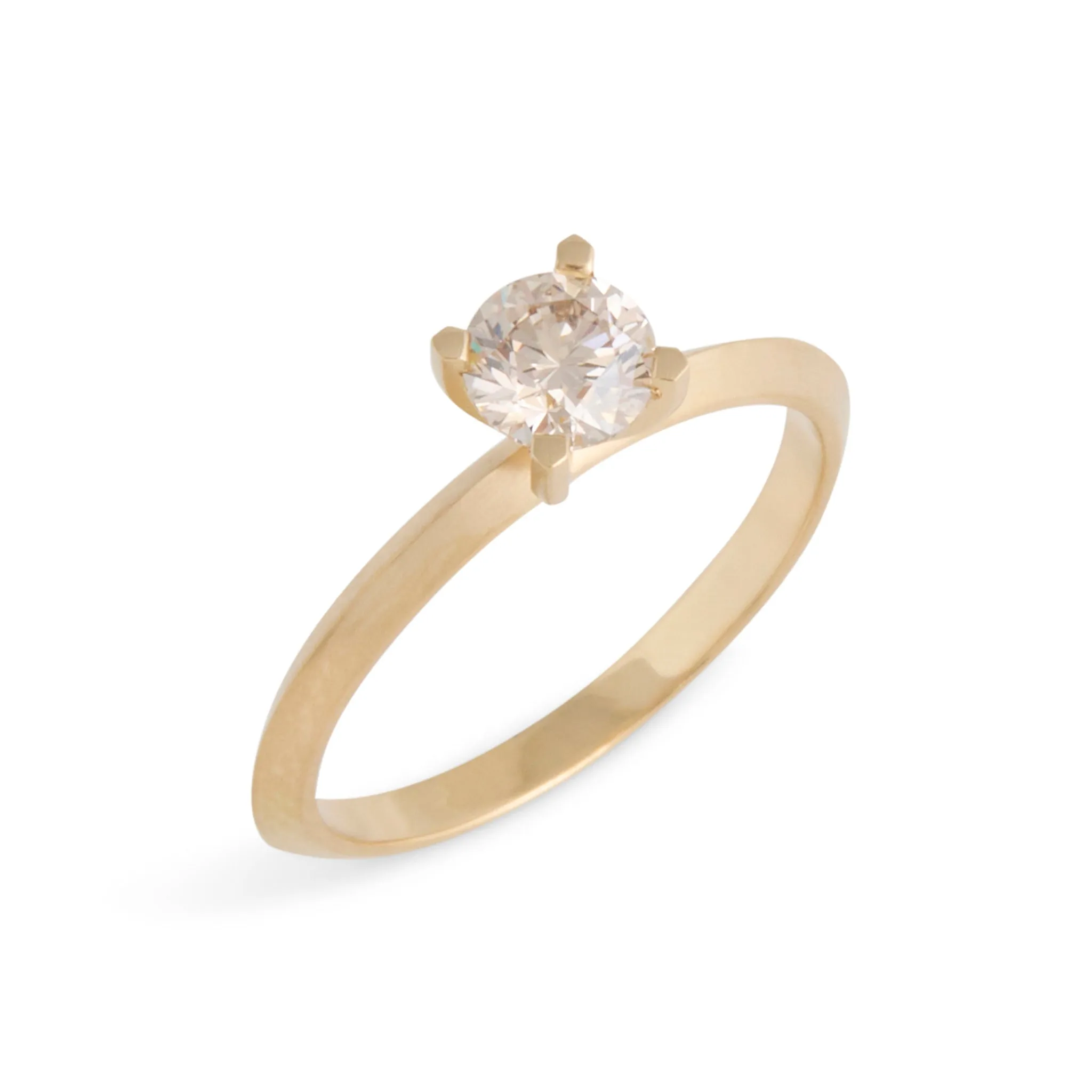 Classic V Love Ritual Champagne Diamond Ring Pieces of Eight