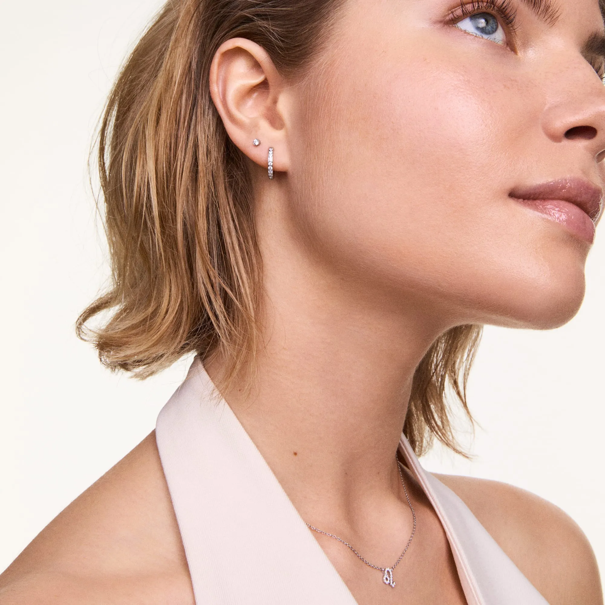 Crystal Hoop Earring Silver Daniel Wellington