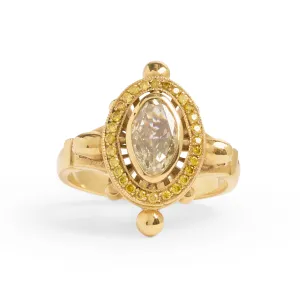 Diamond and Skulls Victorian Gothic ring Pieces of Eight