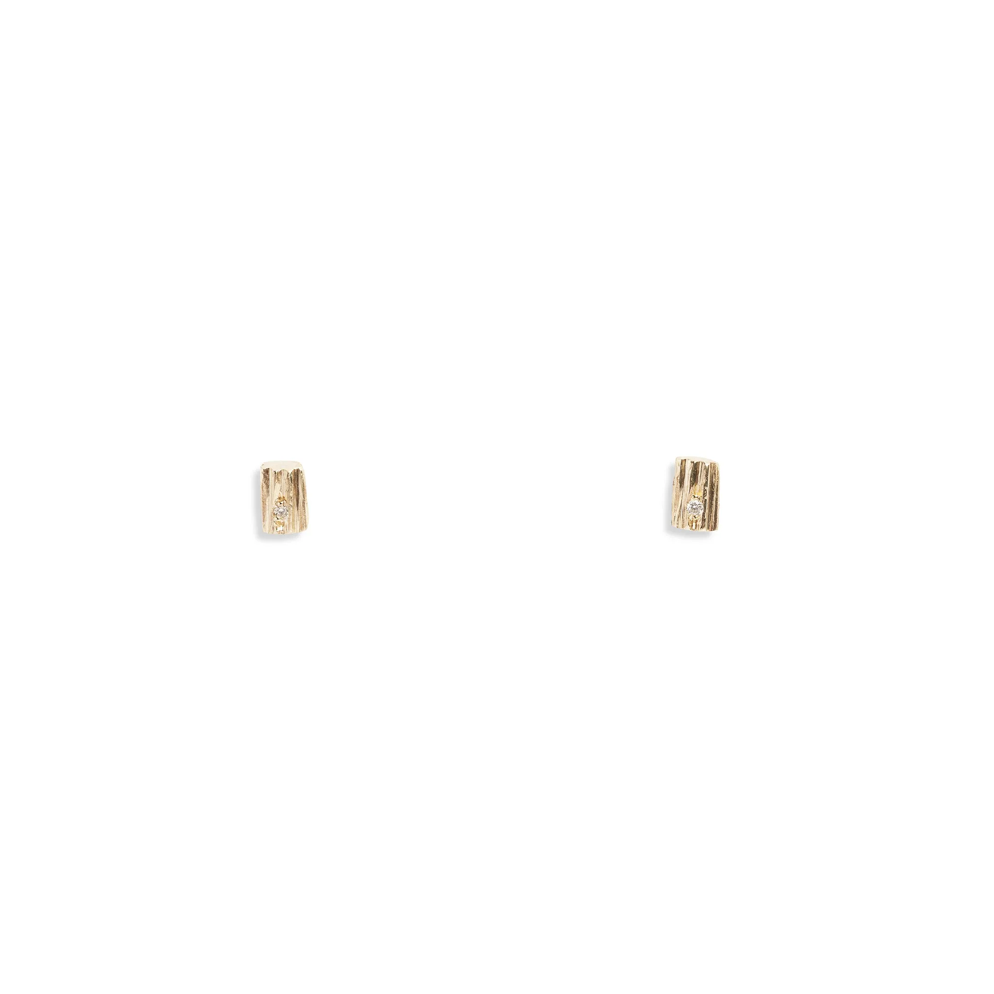 Diamond Mini Lithic Stud Earrings Pieces of Eight