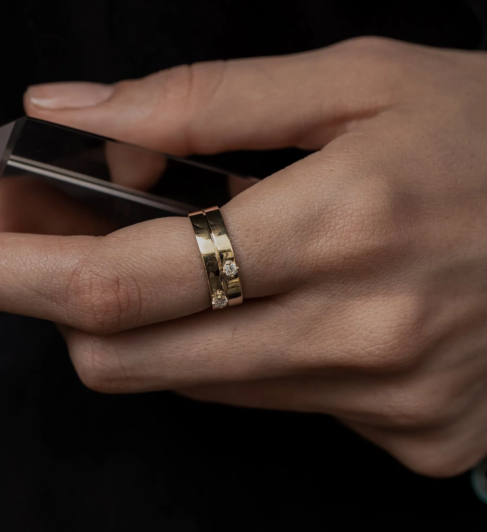 Double Diamond Ring 0.12