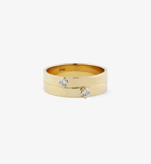 Double Diamond Ring 0.12