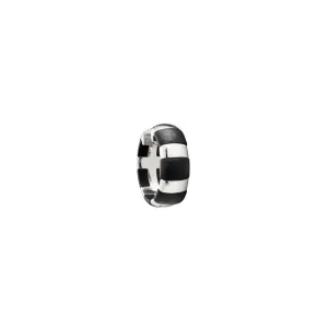Elsa Striped Silver Hoop