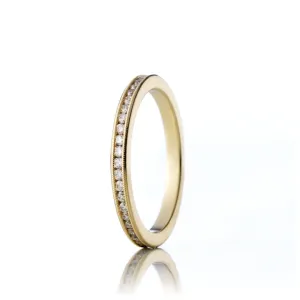 Eternity Narrow 18K Gold, Rosegold or Whitegold Ring w. Diamonds