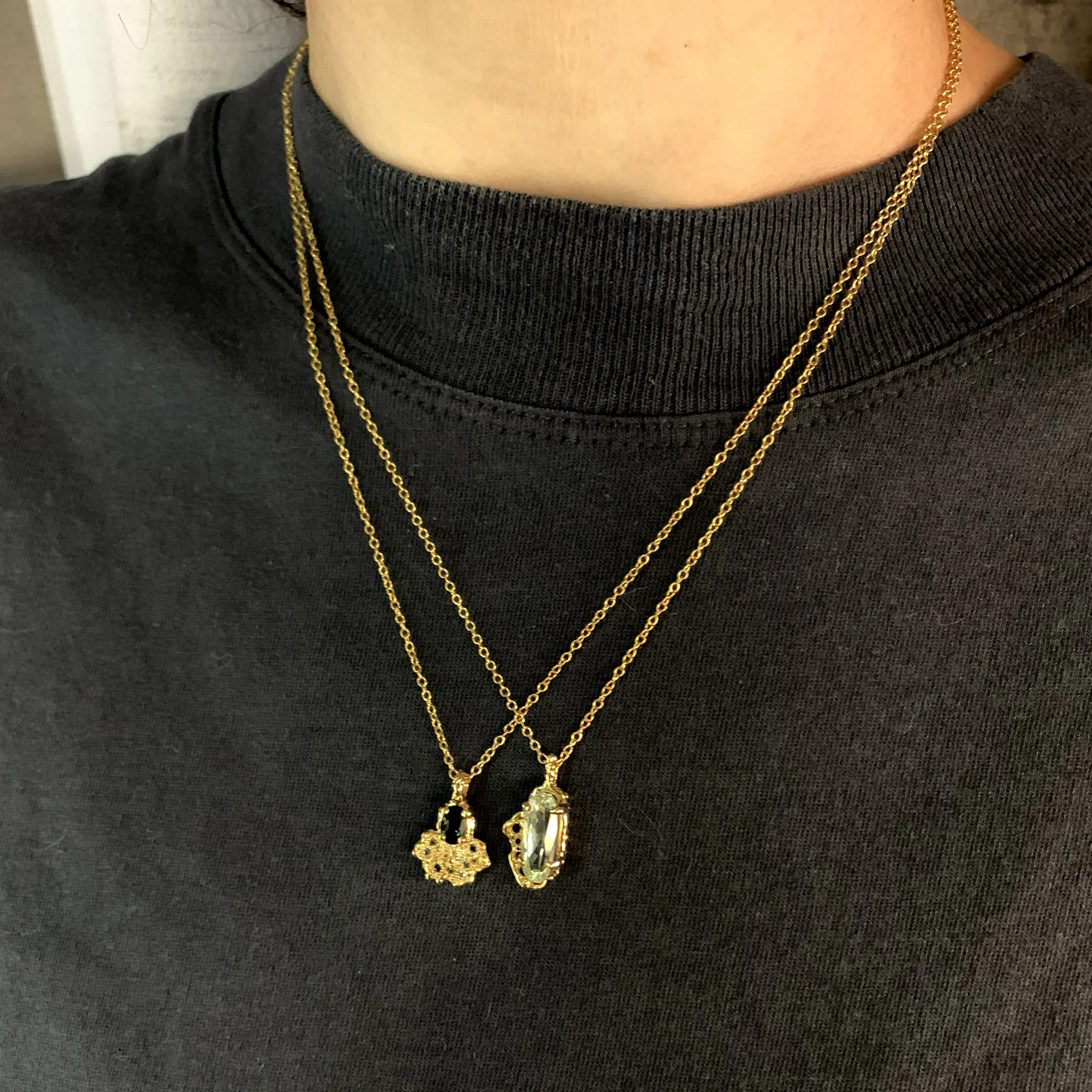 Eudaimonia Hiddenite Pendant Pieces of Eight