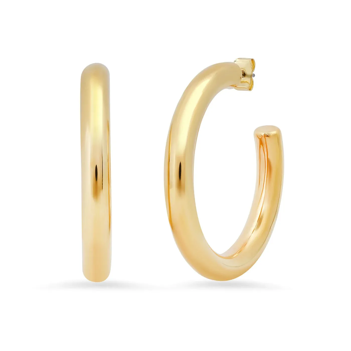 Extra Large Gold Tubular Hoops