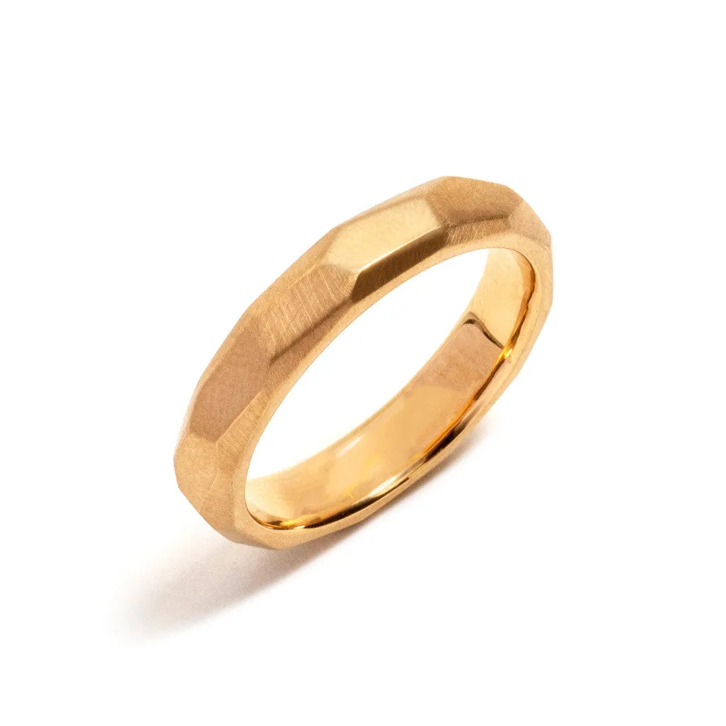 Faceted Gold Wedding Ring Pieces of Eight