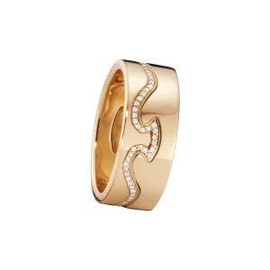 Fusion 18K Rose Gold Rings w. Diamonds