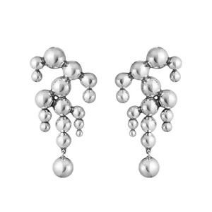 Georg Jensen Moonlight Grapes Sterling Silver Chandelier Earrings Pair