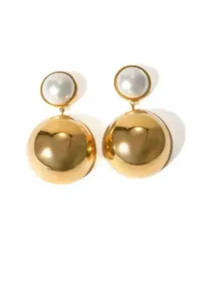 Gold & Pearl Earrings