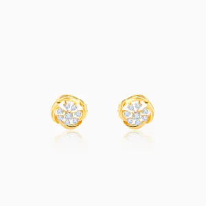 Gold Beauty In Nature Diamond Earrings Giva